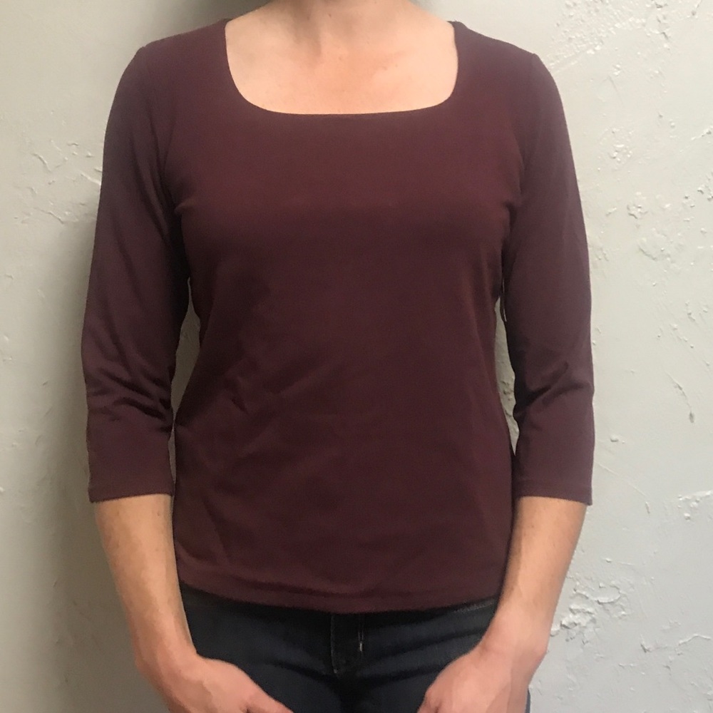 3/4 Length Shirt with interesting neckline